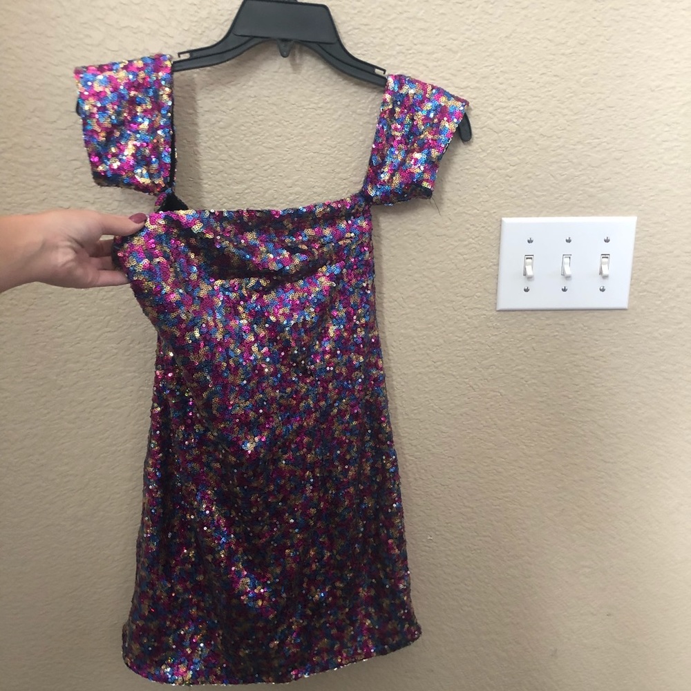 FOREVER 21 PINK/PURPLE PARTY DRESS SZ L